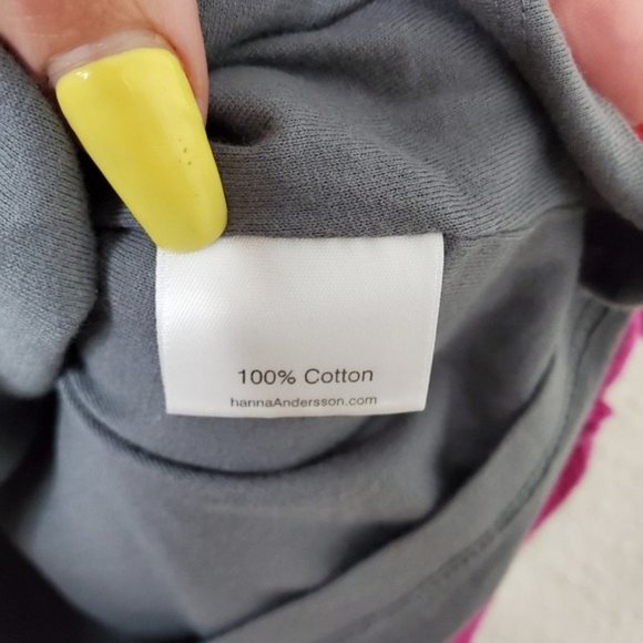 Hannah Andersson Chevron Knit Long Sleeve Cotton Dress Kid's Size 130CM - Picture 8 of 8